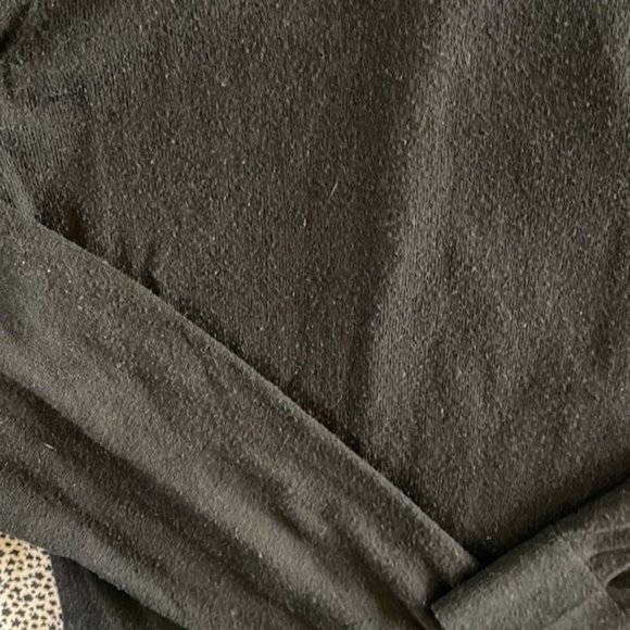 Loft Black Light Long Sleeve Sweater Sheer Star Cheetah Print Back Blouse - Picture 6 of 11